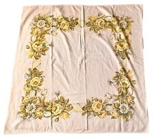 VTG Square Tablecloth Floral Heavy Cotton-Core 47x47.5