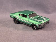 '68 Chevy Nova SS 350 Satin Green Hot Wheels 2011 Street Beasts Diecast 1:64 picture
