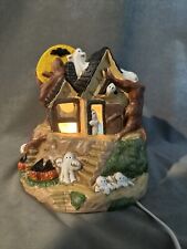 Pacific Rim Electrified Ceramic Haunted House Changing Flickering Light w/ Box picture