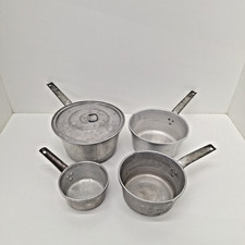 Vintage Wear Ever No 301 Aluminum Saucepan Pot with Matching Loop Handle Lid USA picture