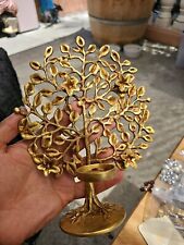 Indian Traditional Beautiful Brass Handcrafted Tree Diya For Home Decoration picture