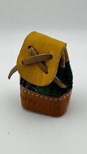 Nicaraguan Handmade Leather Backpack Keychain - Artisanal Souvenir picture