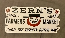 ZERN’S FARMER’s MARKET VINYL DECAL/STICKER 2x4.5”  GILBERTSVILLE, PA Zerns Flea picture