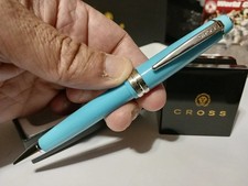 CROSS TEAL BLUE AND CHROME BAILEY BALLPOINT PEN BRAND NEW CHRISTMAS LADIES GIFT picture