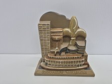 Vintage Stoneware Louisville Waterfront Bookend Fleur De Lis 1st Nat'l Bank picture