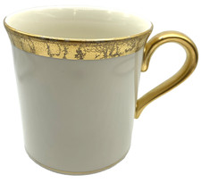Lenox Coffee Mug Presidential Collection Lowell Beige Gold Foil 12 floz picture