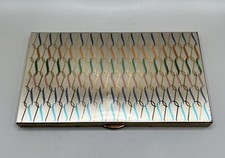Vintage Goldtone Etched Cigarette Case Wadsworth USA 3x5