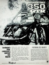 1968 Bridgestone 350 GTR - Vintage Motorcycle Ad picture