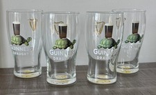 8-Guinness Draught Beer Clear Glass Turtle Carrying Pint 16 oz Lot of 8 Limted picture