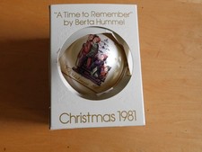 Schmid Limited Edition Hanging Ball Ornament White Christmas 1981 MPN 177708 picture