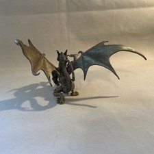 Vtg Rawcliffe Wolffe R3010 Pewter Dragon Figurine Red Eyes 6” 1980’s picture