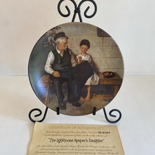 1979 The Lighthouse Keeper's Daughter Norman Rockwell Knowles Collectible COA picture