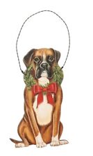 New Primitives By Kathy Boxer Dog Christmas Ornament 5.5” picture