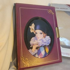 Mira Fujita Vtg Locking Diary Gold Hardware Unused Brand new old stock w/Box picture