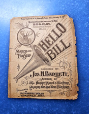 Hello Bill 1903 ELKS MARCH TWO STEP Sheet Music B.P.O.E. MInneapolis picture