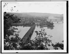 Photo:Northumberland Pennsylvania 1900s Susquehanna River Bridge Town View picture