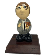 Vintage 1991 Signed Gustavo Lawyer Figurine Desk Decor Caricature Statue picture