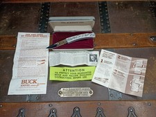 1985 Buck USA 513 Script Classic III Lock Back Pocket Knife Mint In Box picture