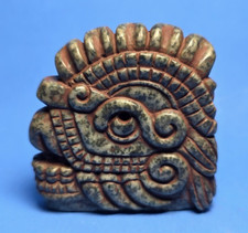 PRE-COLUMBIAN AZTEC SERPENTINE QUETZALCOATL FEATHERED SERPENT PENDANT picture