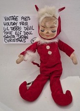 Devil Pixie Elf Doll 1960's Santa Christmas Vintage Japan Holiday Fair Lil Debbi picture