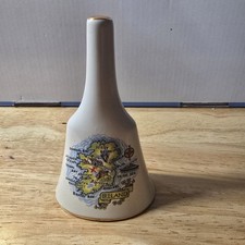 Vintage Carrigcraft Ireland Map Shamrock Porcelain Bell County Cork Irish 4