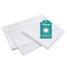 Oubonun 21 x 54 Inch 100% Cotton 800TC Long Body Pillowcase with Envelope White picture