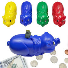 1 Money Savings Piggy Bank Cash Coin Saver Large Pig Safe Vintage Kids Gift 11