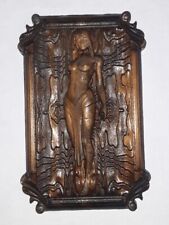 Wood Carving Of Nude Toppless Woman. 4 1/2