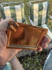 Vtg Harvey Era Native American Navajo Copper Heavy Gauge Tray Dish Ashtray  picture
