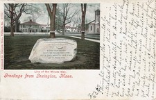 1906 Lexington, Mass. Minute Men Monument Postcard Chisholm Bros. Posted picture