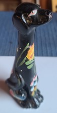 Vintage Niagara Falls Canada Souvenir Ceramic Dog Figurine Hand Painted Floral picture