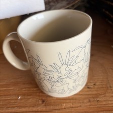 Vintage Taylor & Ng Naughty Bunny Rabbits Mug Brown Japan 1979 Adult Humor picture
