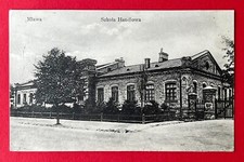 Postcard MLAVA in Poland 1915 School Szkola Handlowa (158243 picture