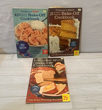 Pillsbury BEST Bake-Off Cookbook Lot of 3 10th-12th Grand National 1950s/60s picture