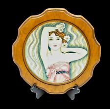 Veneto Flair La Belle Femme Plate Gigi By V. Tiziano Hand Etched & Painted Italy picture