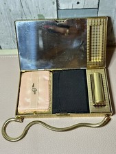 VTG Evans 1930’s Ladies Minaudière Compact Cigarette Case Purse Cluch Rhinestone picture