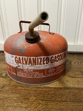 Eagle Galvanized Metal Gas Can 2.5 Gallon Vintage Red picture