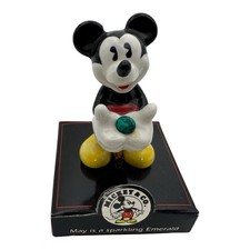 Disney Enesco Mickey & Co May Birthstone Emerald Figurine With Box #961302  picture
