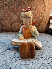 Vintage Hummel Bookworm Girl, Book End Figure 512” picture