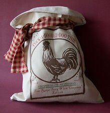 PRIMITIVE FLOUR SACK Vintage Rustic Feedsack Country Home Feed Sack Folk Art picture