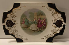 vintage hand painted Victorian platter picture