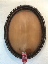 INCREDIBLE Very Large PUZZLE 29” X 22” Antique Wood Tramp Art Frame picture