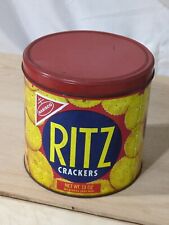 Vintage 1977 Nabisco Ritz Cracker Collectible Tin 13 OZ. English & Spanish Rare picture