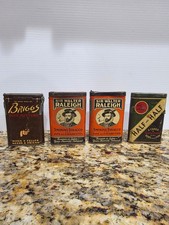 Lot of 4 Tobacco Pocket Tins Sir Walter Raleigh Briggs Half & Half picture