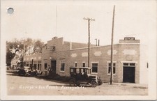 RPPC Farragut Iowa Garage & Ice Plant Ford Motors Dealership early 1900s picture