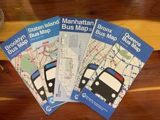 Vintage 1990-91 NYC MTA Bus Maps Complete 5 Borough Set NYCTA New York picture