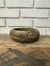 Vintage Comanche Swirl Pottery Native American Clay Signed Ron Allen picture