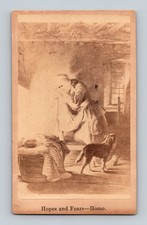1865 Antique Carte de Visite Hopes and Fears Home Albumen Print CDV picture