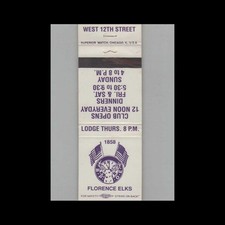 Matchbook Cover BPOE Elks Lodge 1858 Florence OR #10 picture