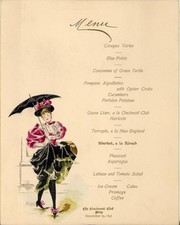 1897 ART NOUVEAU MENU 